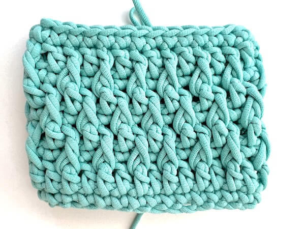 Crochet alpine stitch in the round