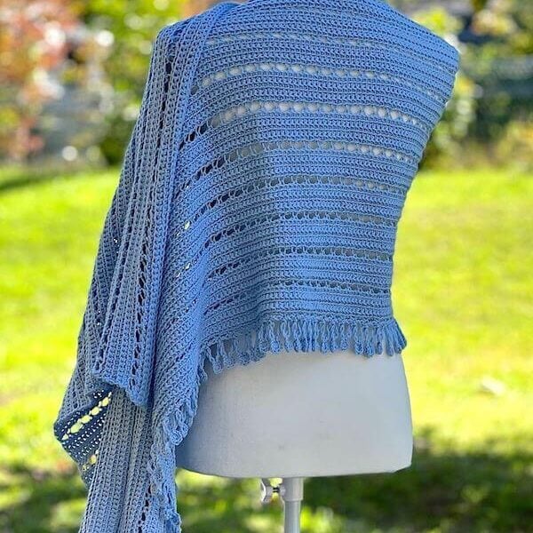 how to wear rectangular shawl