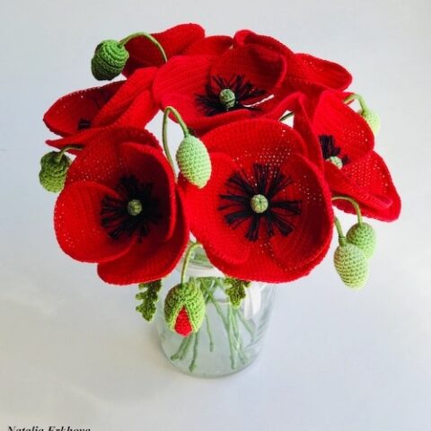 realistic crochet flower