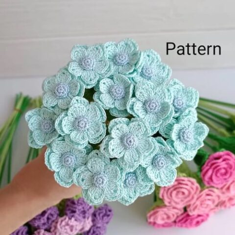 Wedding crochet flower bouquet