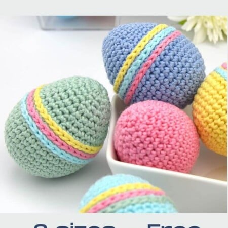 Crochet Easter eggs free pattern 2 sizes