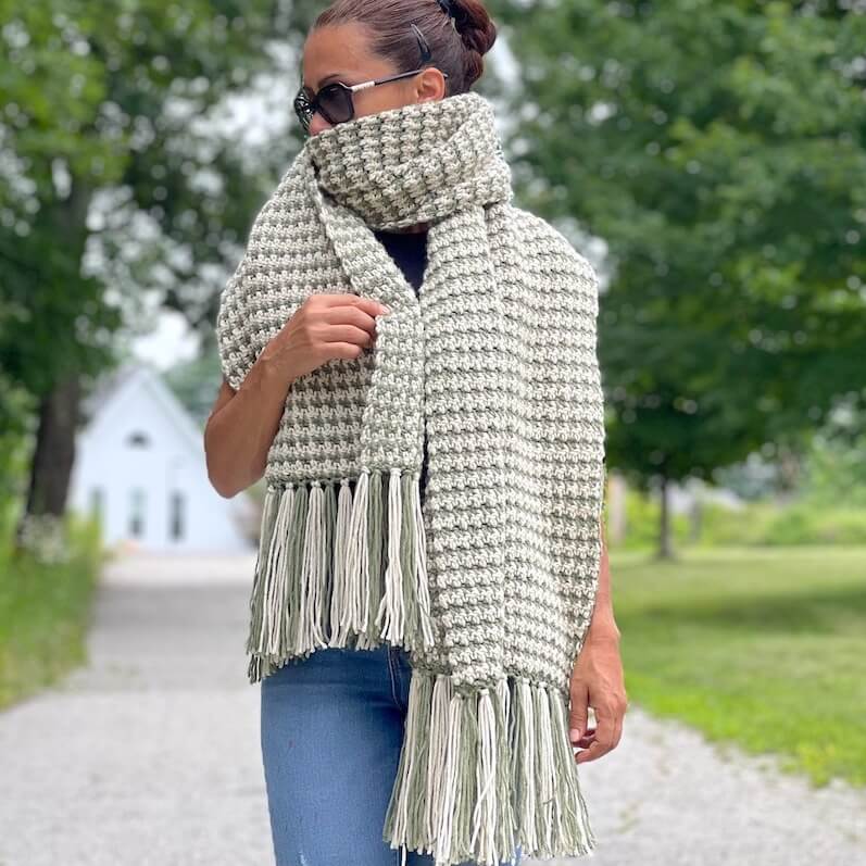 huge crochet scarf pattern