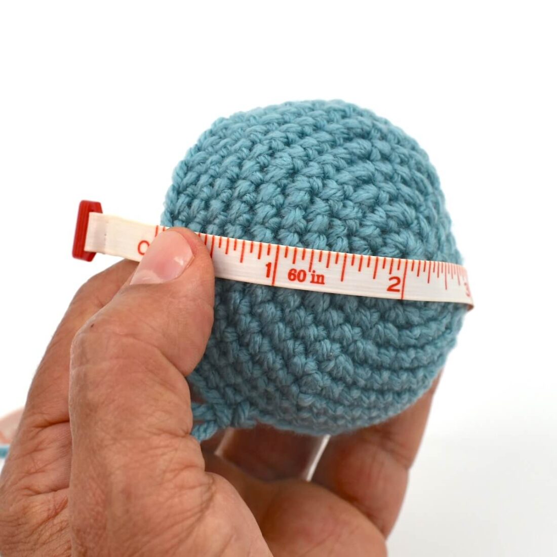 Blue yarn and tape