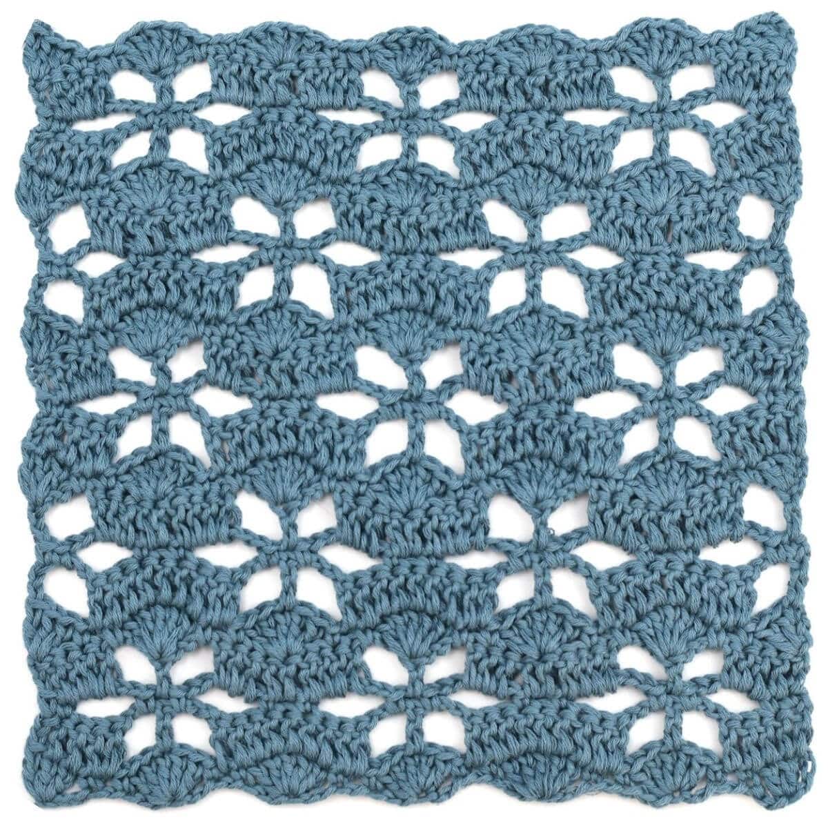 Openwork crochet star stitch