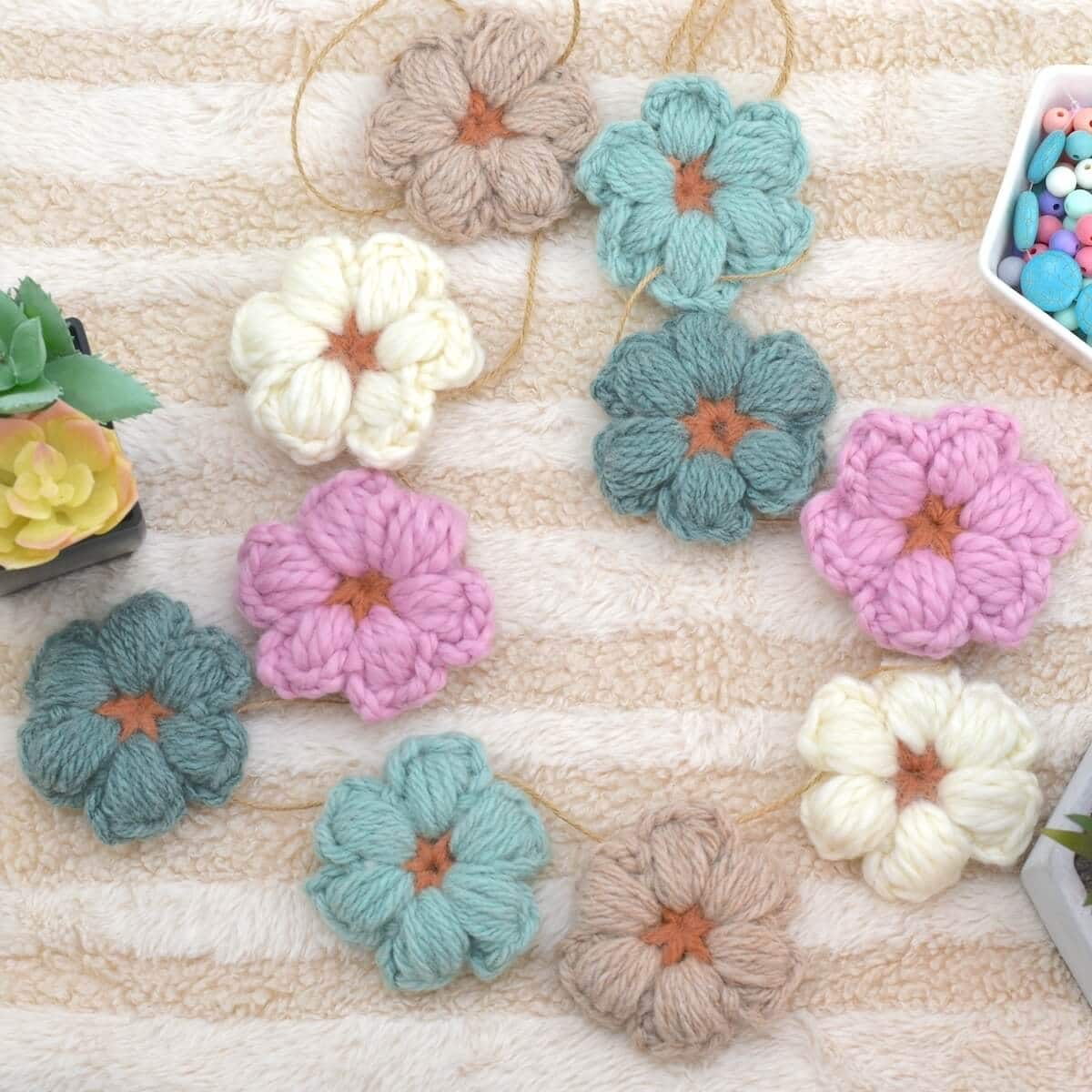 Crochet Flower Garland