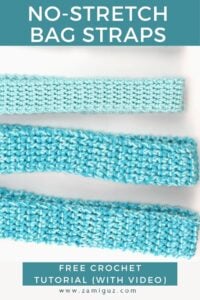 thermal stitch used for a crochet bag strap