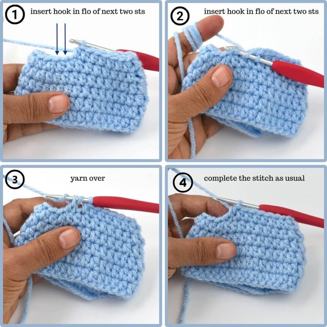 Fixing beginner crochet mistakes with the invisible descrease.