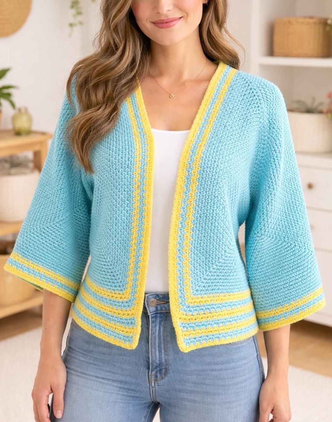 The Gabriela Crochet Hexagon Cardigan Free Pattern - Zamiguz