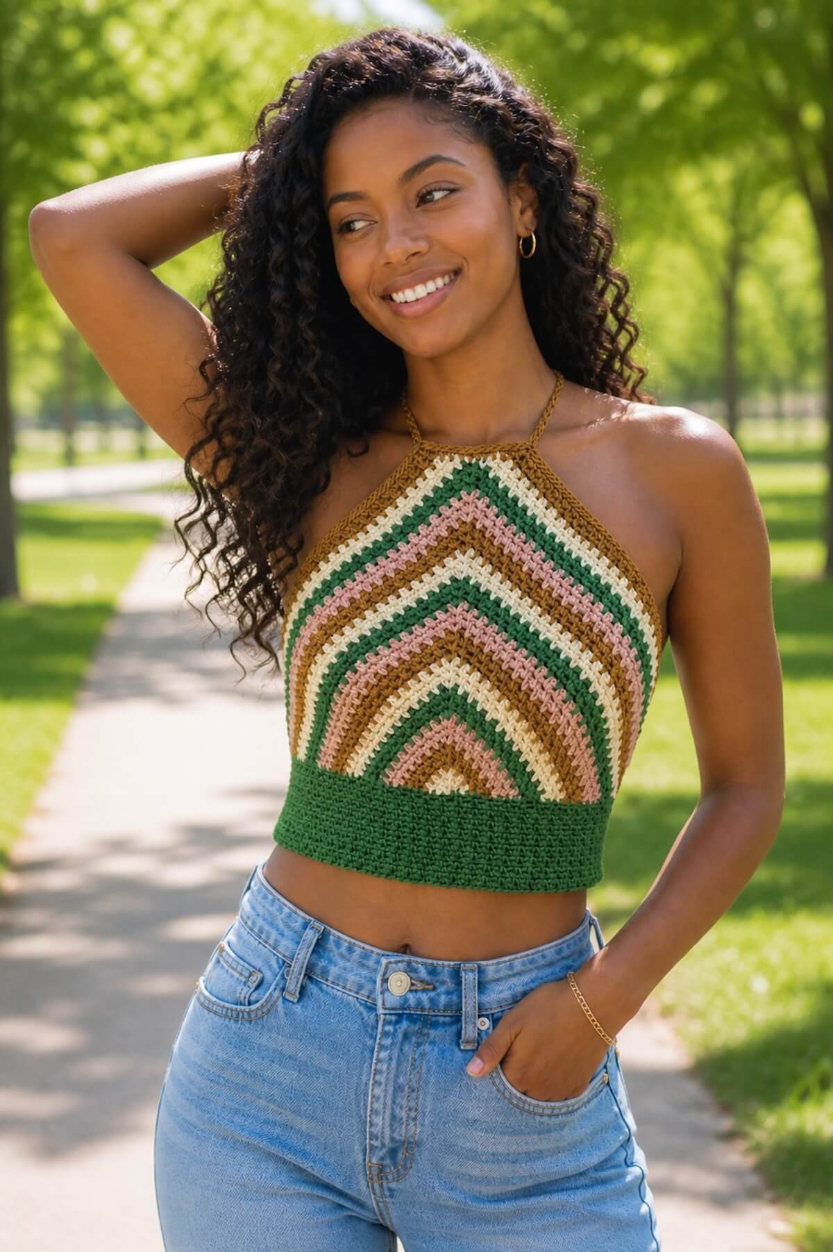 DIY Crochet Halter Top | Made to Measure Pattern - Zamiguz